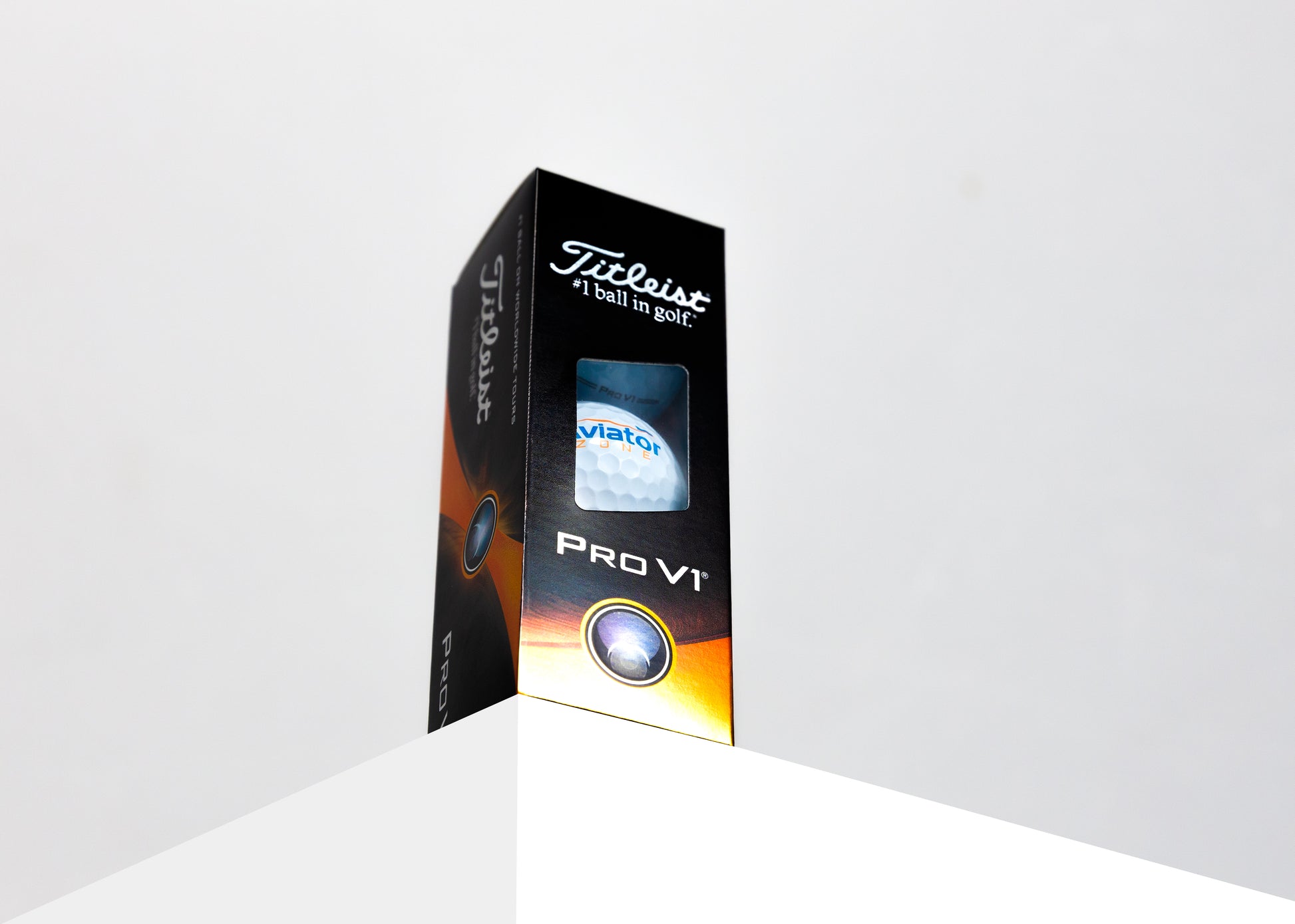 aviator zone golf balls hero image with packaging 