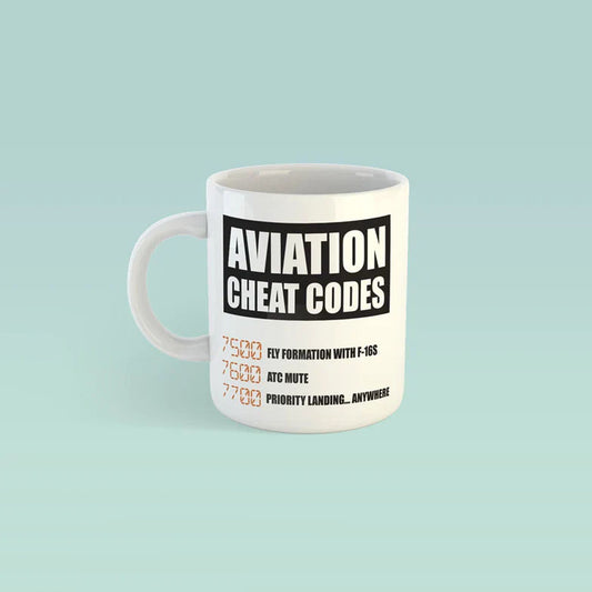 aviation cheat codes coffee mug