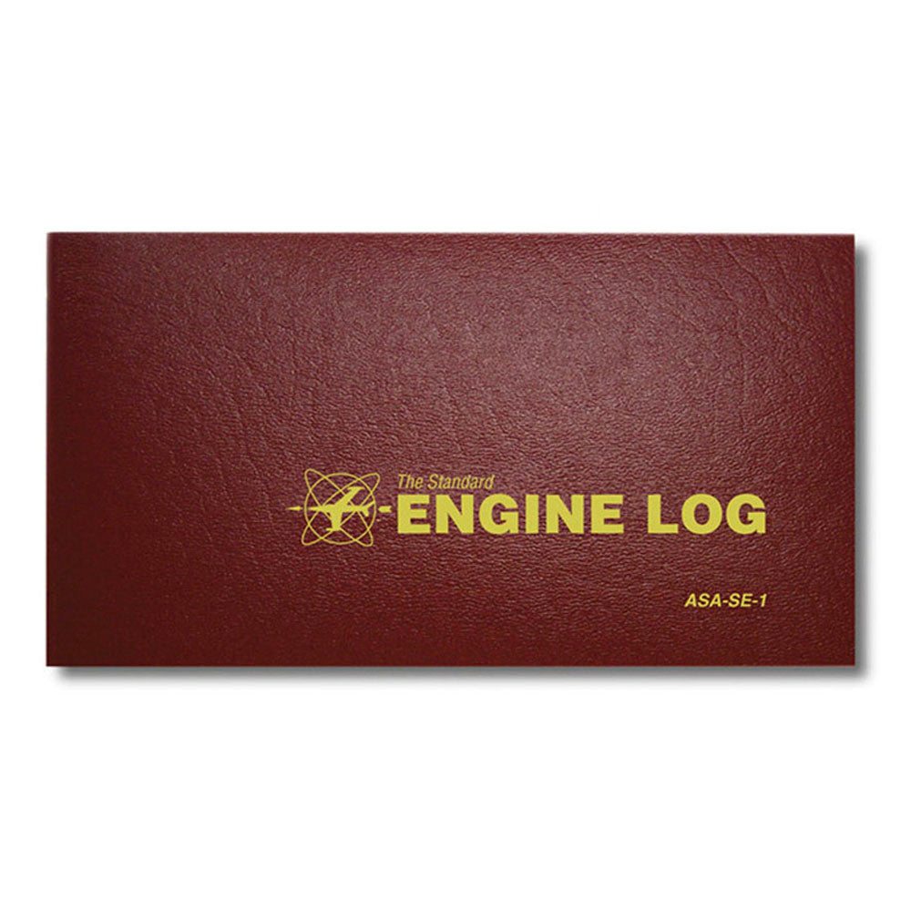 asa engine log book in burgundy