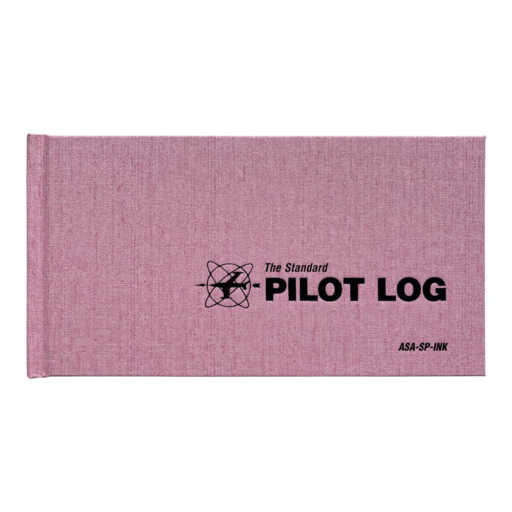 asa standard pilot logbook in pink