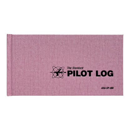 asa standard pilot logbook in pink