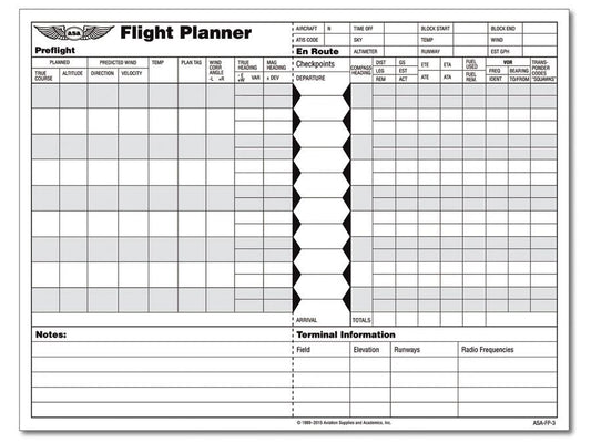 Flight Planner Nav Sheets, 48 Pad